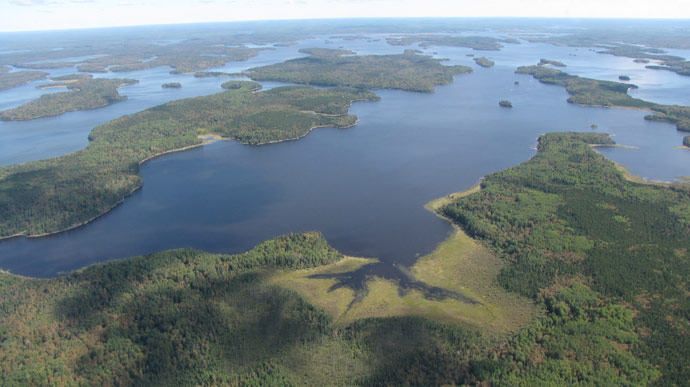 Tuktegweik Bay from the air, Canada