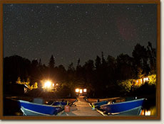 Nightime at Wapesi Lake North OUtpost