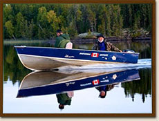 Enjoying the smooth waters of Wapesi Lake